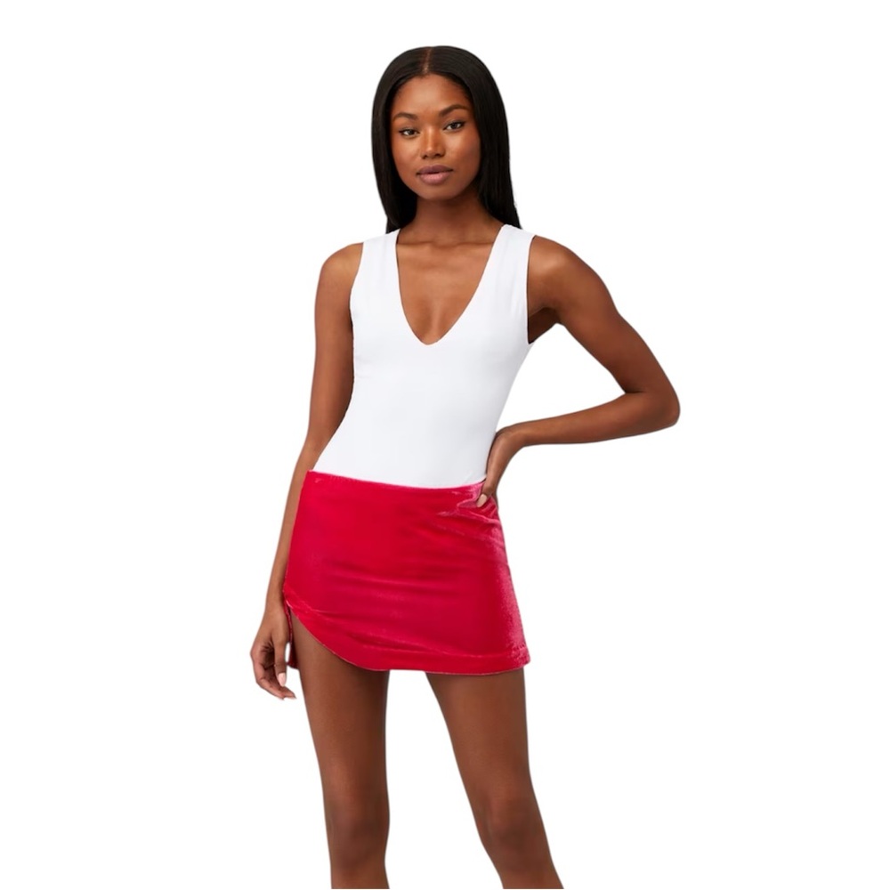 Annalise Velvet Mini Skirt in Pink Phenom
Free people